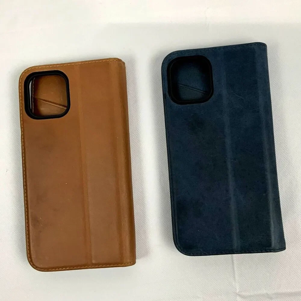 iphone 12 Pro Max Phone Case Wallets Tan and Blue
